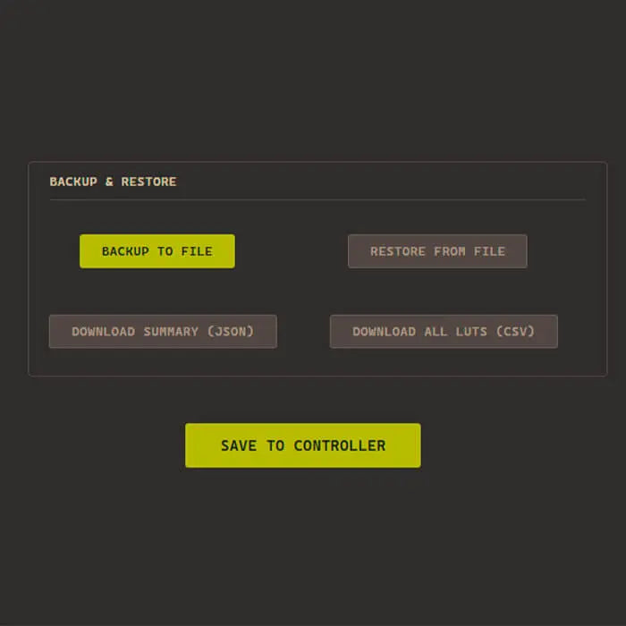 Save Marius controller configuration