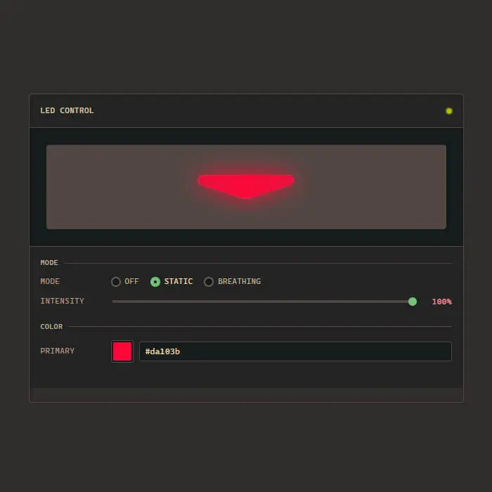 Marius controller LED control settings