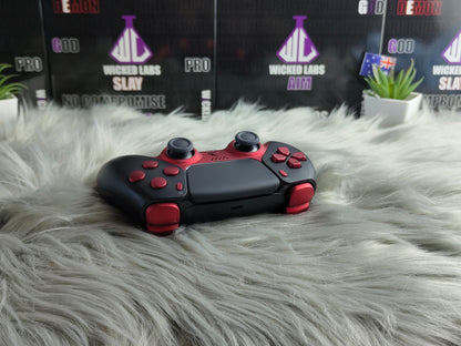 24HR Crimson Red TMR Pro Controller + 4 ridescent Metal Paddles