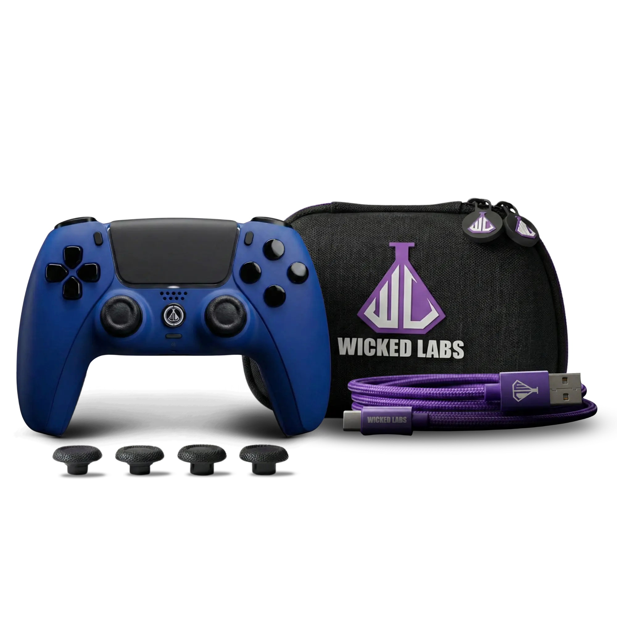 Blue custom PS5 controller