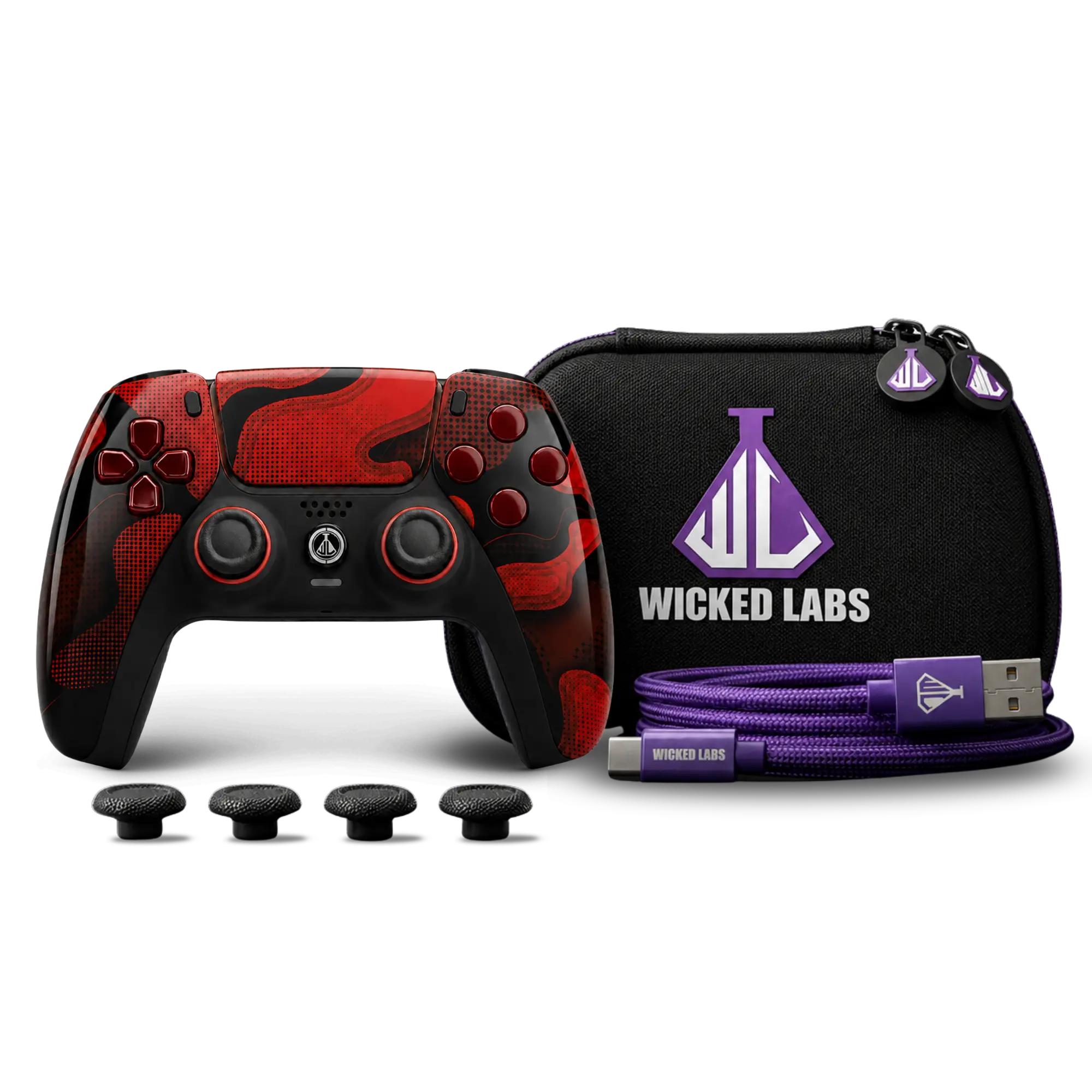 Custom PS5 Pro Controller – Red Camo