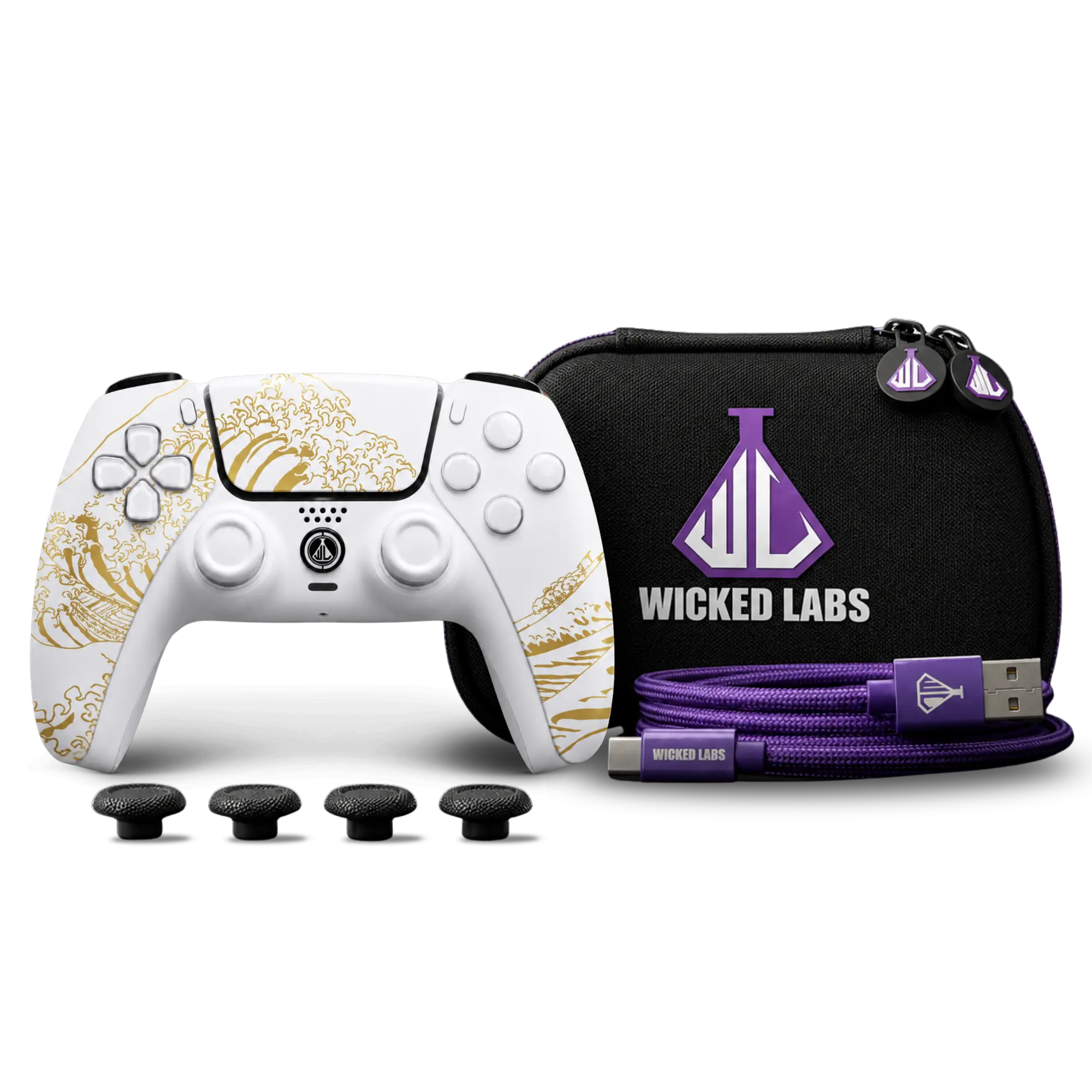 Custom PS5 Pro Controller – White Wave