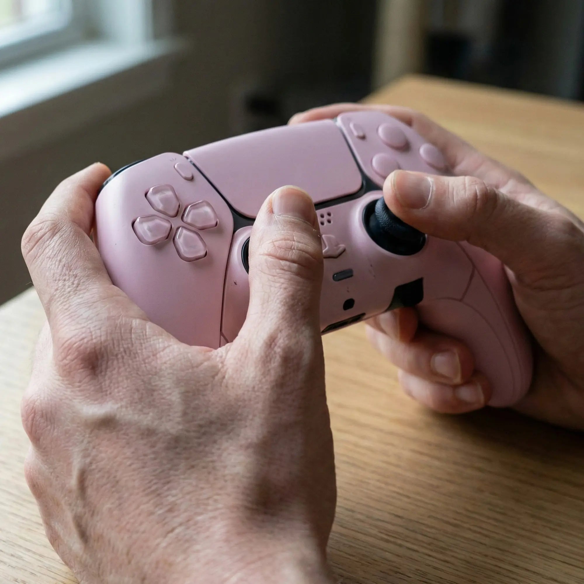 Custom DualSense Edge controller ink glow design